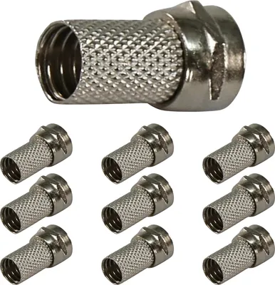 Produktbild von 10x F Stecker Set Gewinde Sat Antennen Koaxial Kabel 7mm TV Adapter DVB-T