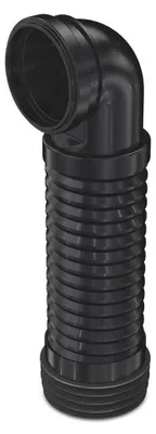 Zdjęcie produktu dla Elastyczne przyłącze z kolankiem 90° do WC wiszącego, 205-370 mm