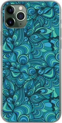 Produktbild von MuchoWow® Handyhülle Schutzhülle Hülle für Telefoonhoesje iPhone 11 Pro Max Design - Vintage - Blau - Türkis Silikon Softcase Handy Hülle - Schutz