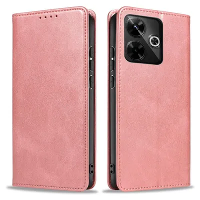 Produktbild von Handyhülle für Xiaomi Redmi 13 Kunstleder Flip Cover Hülle Klapphülle Case Kartenfach Farbe: Rosa