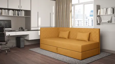 Obrázek produktu pro Válenda s úložným prostorem 90x200 ALAMO 4 - hořčicová
