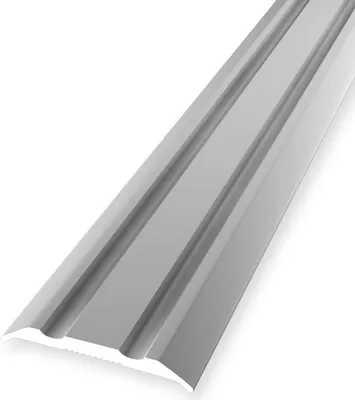 Produktbild von Übergangsschiene 3 x 25 x 2700 mm Übergangsprofil Übergangsleiste Aluminium eloxiert Geriffelt Selbstklebend Silber Küberit