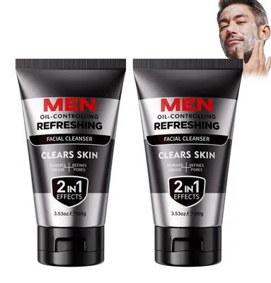 Produktbild von Gesichts-Peeling für Männer, 2 Stück für eine tiefenreinigende Wirkung