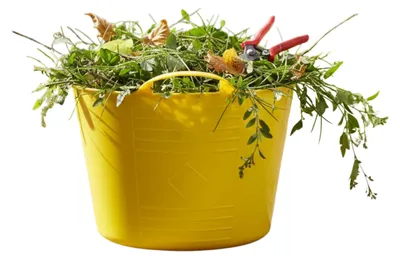 Produktbild von Flexible Wanne / Eimer - gelb - 15 Liter - Kunststoff - 35 x 28 cm - mit Griffen