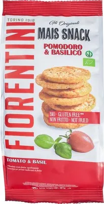 Productafbeelding van Fiorentini Maissnack Tomaat Basilicum (50 gr)
