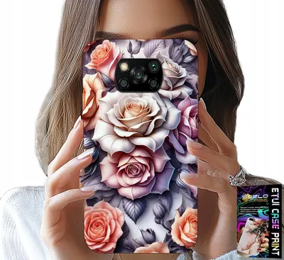 Obrázek produktu pro Pouzdro pro Xiaomi Poco X3 – Květinové vzory Růže Růže Květiny Pouzdro