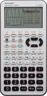 Produktbild von Sharp Grafikrechner EL-9950 G mit geteiltem Bildschirm für Mathematikunterricht