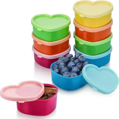 Produktbild von Mini Stapelbare BPA-freie Vershoudbakjes - 10 Stuks - Baby - Snack - Dips - Salade - Specerijen