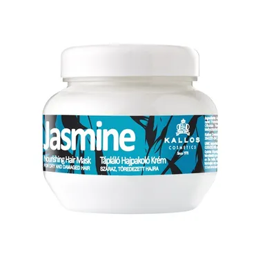 Zdjęcie produktu dla Kallos Jasmine Nourishing Hair Mask 275ml, 275 ml, Kobiety, Włosy zniszczone, Włosy suche, Nawilżający, Odżywiający, Świecący, Jaśmin, Słoiczek