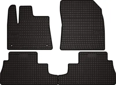 Produktbild von Gummifußmatten passend für Opel Combo E (kombivan, Bj. 2018-) –  schwarz, passgenau, mit Befestigungen set 4 Stk. - Gummi-Automatten