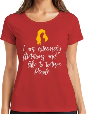 Produktbild von I am extremely flirtatious and like to frech sarkastisch jga Damen T-Shirt, Rot, XXL