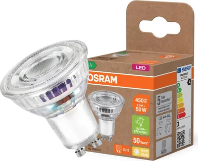 Zdjęcie produktu dla Żarówka LED PAR16 Reflektor GU10 2.5W = 50W 450lm 2700K Ciepła 100° 180lm/W ENERGY EFFICIENCY Osram