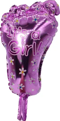 Produktbild von Baby Fußabdruck Folienballon 35 x 20 CM Luftballon Rosa It's a Girl