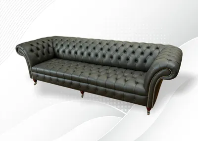 Produktbild von xxl big Chesterfield 4 Sitzer Leder Modern Design Couchen Dunkelgrau Sofa Möbel