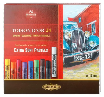 Immagine prodotto di KOH-I-NOOR Set di pastelli extra morbidi per artisti Set di pastelli secchi 24 pz