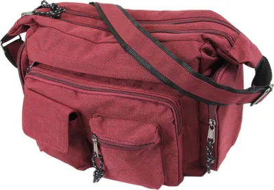 Produktbild von irisaa Umhängetasche Damen, Canvas Multifunkionale Schultertasche, Casual Handtasche mit vielen fächern für Schule Shopping Arbeit, Uni