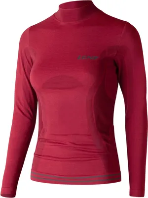 Zdjęcie produktu dla Lenz Merino 6.0 Turtle Neck Long Sleeve Baselayer Red M Woman Red M