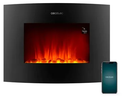 Obrázok produktu pre Cecotec 05813, Nástenný krb, Zatvorené, Elektrický, Čierna, Vnútorný, Obdĺžnikový