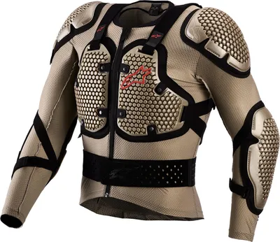 Image de Veste de protection Alpinestars Bionic Action V3, beige/noir/rouge, taille 2XL