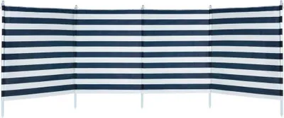 Obrázek produktu pro Aktivní ochrana proti větru Plážová plachta 320 x 250 x 124 cm Modrá  Modrá Jedna velikost