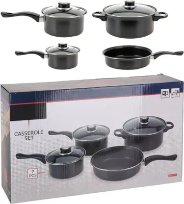 Produktbild von Excellent Houseware 7-tlg. Antihaft-Kasserollen-Set