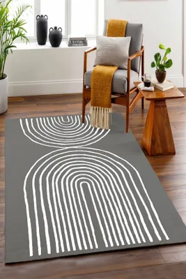 Zdjęcie produktu dla Conceptum Hypnosis, Smallpox - Fume, Dywan (80 x 200), Dym, 100 % POLIESTER, 160 x 230 cm