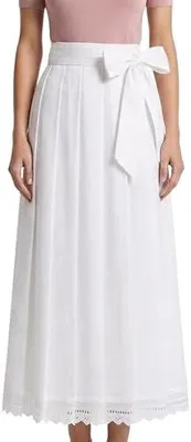 Produktbild von Lange Trachtenschürze für Dirndl in Weiß