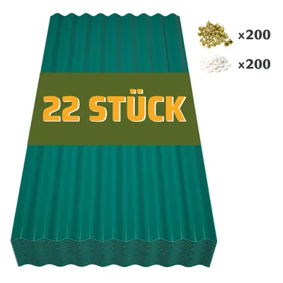 Produktbild von 22x Profilplatte 13m² Wellplatte PVC Dachplatte Dach Platten Kunststoffplatte