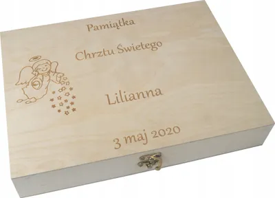 Produktbild von Holzkiste 32x23,5x6,2 cm – A4 Box mit Gravur – Schmuckschatulle, Aufbewahrungsbox