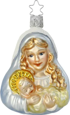 Produktbild von Christbaumschmuck Madonna mit Jesuskind Glas 9cm 1 Stück