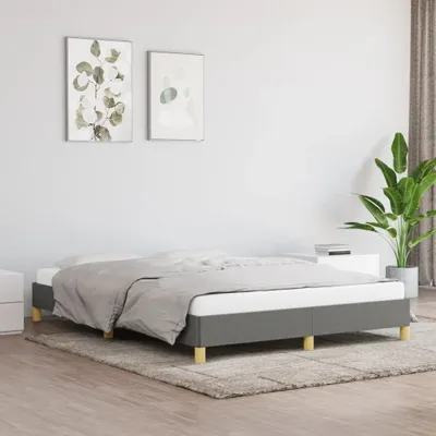 Produktbild von The Living Store Bettgestell Dunkelgrau 160x200 cm Stoff