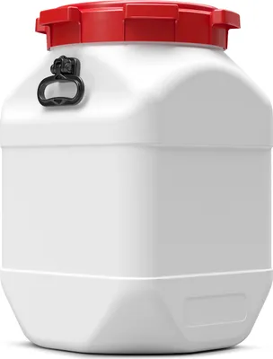 Produktbild von 66 L Liter Curtec eckig, quadratisch Weithalsfass Schraubdeckel Drehdeckelfass weiß Kanu Bootsfass (66CT ECK)