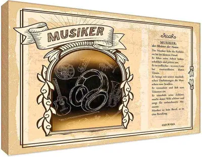 Obrázek produktu pro vianmo Dřevěná cedule Dřevěný obrázek 20x30 cm Musiker