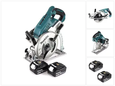 Obrázek produktu pro Makita DRS 780 F Akumulátorová okružní pila 36V ( 2x18V ) 185 mm bezkartáčová + 2x baterie 3,0Ah - bez nabíječky