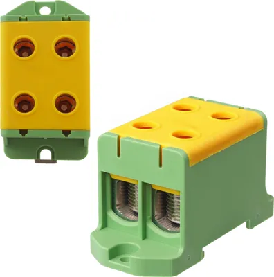 Produktbild von Universalklemme Hutschiene Leitungsklemme Anschlußklemme Klemmblöcke 95mm² Gelb/Grün