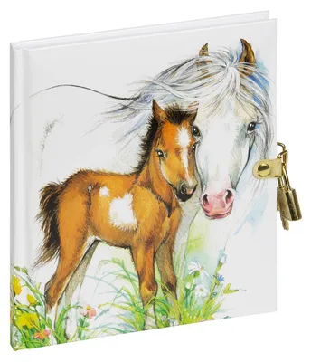 Obrázok produktu pre PAGNA 20247-15 PAGNA diár "Sweet foal", 128 listov, so zámkom