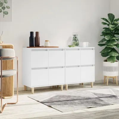 Obrázok produktu pre vidaXL Príborníky 2 ks. Biele 60x35x70 cm odvodený drevený výrobok