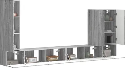 Produktbild von （Robust Möbel） Wandmontiert 6 pcs - Montage erforderlich - Graues Sonoma - CL643255 - TV-Schränke