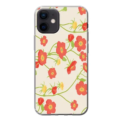 Produktbild von MuchoWow® Handyhülle Schutzhülle Hülle für iPhone 12 Blume - Feldblumen - Muster Silikon Softcase Handy Hülle - Schutzhülle