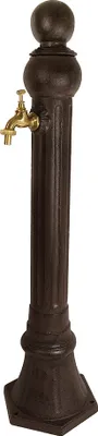 Produktbild von Wasserzapfsäule Wasserzapfstelle für Garten Standbrunnen Antik-Stil Braun 85cm