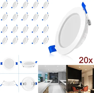 Produktbild von XINZI 20 x 12W LED Einbauleuchte Schwenkbar Kaltweiß LED Deckenspot LED Einbauspot LED Spot Einbauleuchten Spotlight LED Deckenstrahler