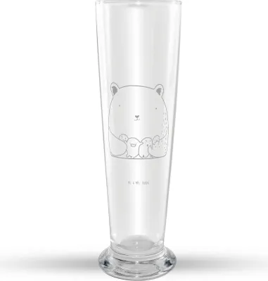 Produktbild von Mr. & Mrs. Panda Bierglas Bär Gefühl - Transparent - Geschenk, Verrückt, Wahnsinn, Teddy, Weizenbier Glas, Durchgedreht, Weißbierglas, Weizen, Bier, Mr Mrs Weizenglas