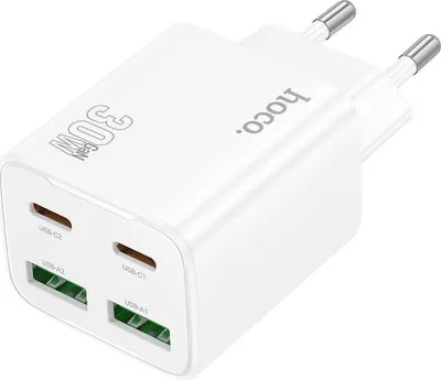Immagine prodotto di Caricabatterie Hoco 2 x USB C + 2 x USB A QC3.0 PD 3A 30W N56 bianco