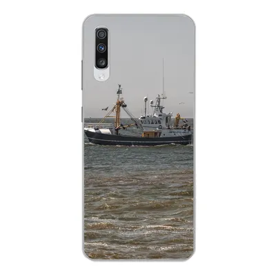 Produktbild von MuchoWow® Handyhülle Schutzhülle Hülle für Samsung Galaxy A70 Nordsee - Fischerboot - Wasser Silikon Softcase Handy Hülle - Schutzhaube