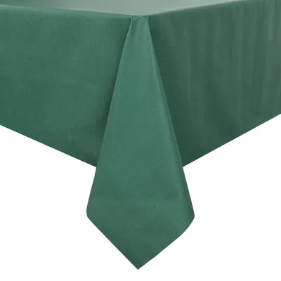 Produktbild von Wachstuchtischdecke PVC 240x140 cm Grün Leinenoptik Wasserdicht Wetterfest