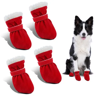 Produktbild von Rutschfeste Hundeschuhe zum Schutz der Pfoten (Set mit 4 Stück)