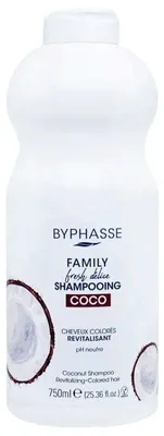 Produktbild von Byphasse Family Fresh Delice Kokosnuss Revitalisierendes Shampoo für coloriertes Haar (750 ml)