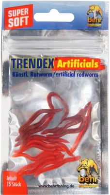 Produktbild von 15 künstliche Würmer Gummiwürmer Forellenköder Wurm Behr 4cm
