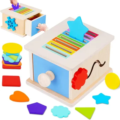 Immagine prodotto di Giocattoli educativi in legno per bambini piccoli e neonati, dai 1 ai 3 anni