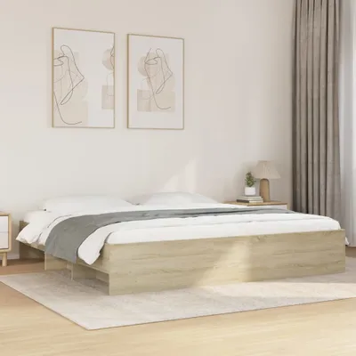 Produktbild von "2026 Aktion"Bettgestell - CLORIS - Doppelbett - Robust und langlebig - ohne Matratze Sonoma-Eiche 180x200 cm - Einfache Montage -  Holzwerkstoff - NeuMöbel2101678